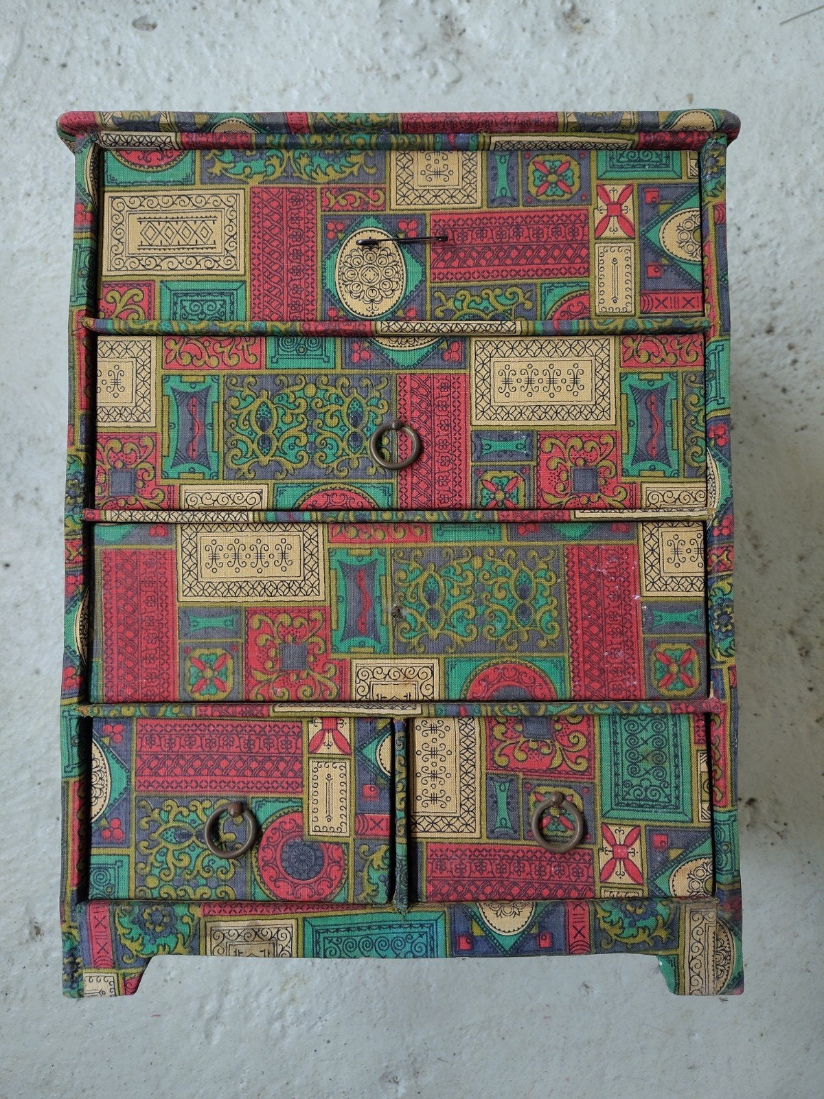 Vintage sieradenladekastje, Antiek en Kunst, Curiosa en Brocante, Ophalen of Verzenden