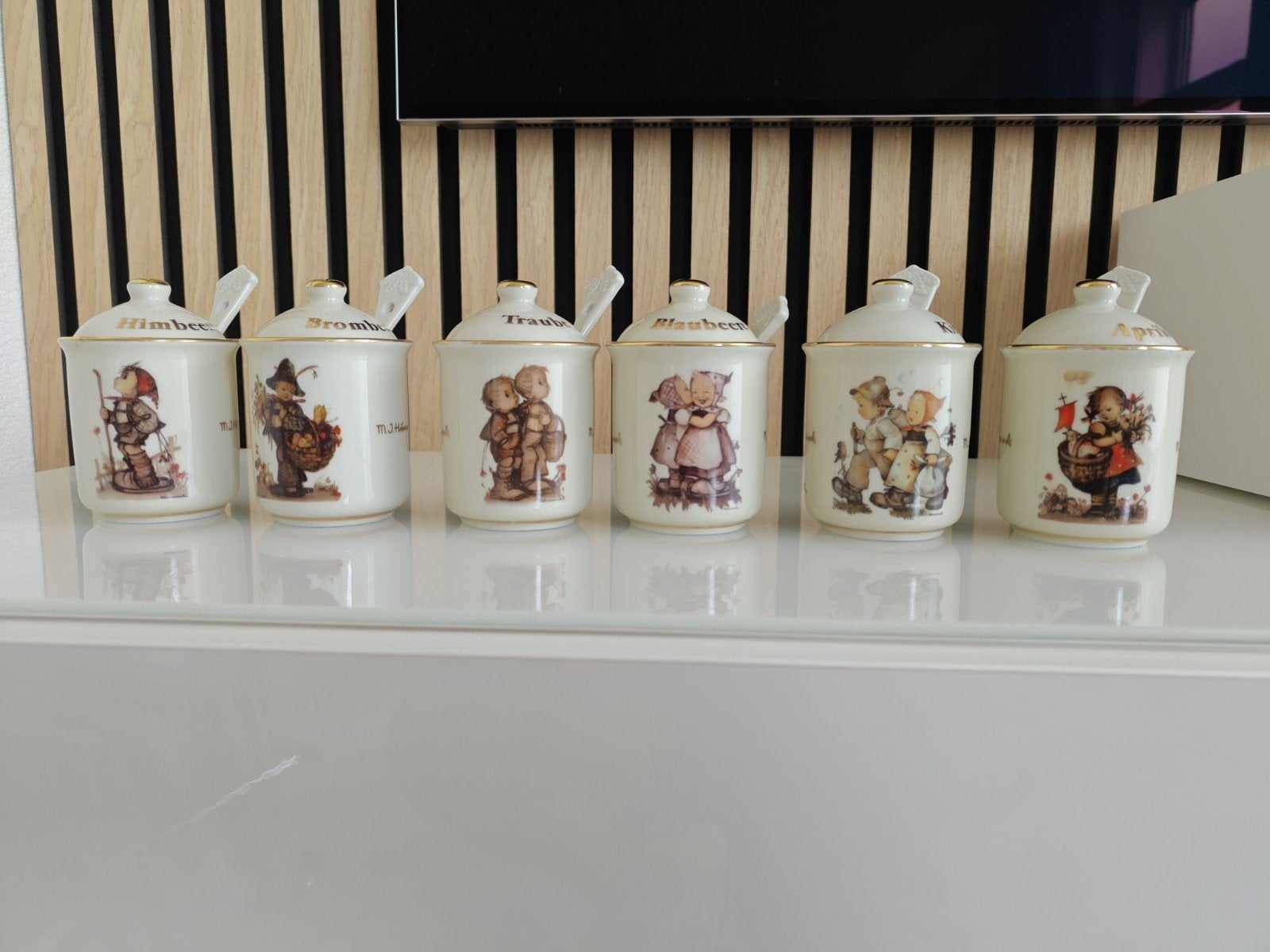 Set van 6 Hummel jam potjes, Antiek en Kunst, Ophalen of Verzenden