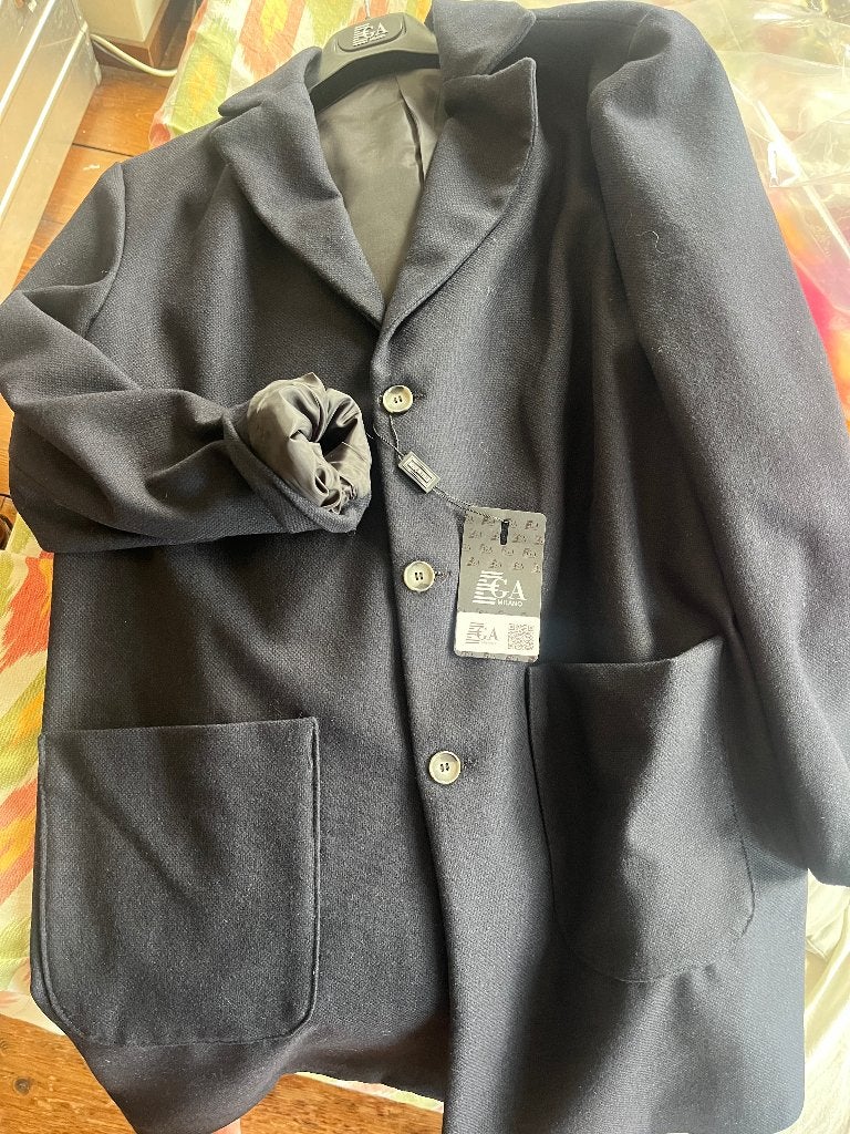 CARACCIOLO 1962 GRIJS PAK en BLAUW WOLLEN JAS MAAT 54 NIEUW, Ophalen of Verzenden, Nieuw, Maat 52/54 (L), Overige kleuren