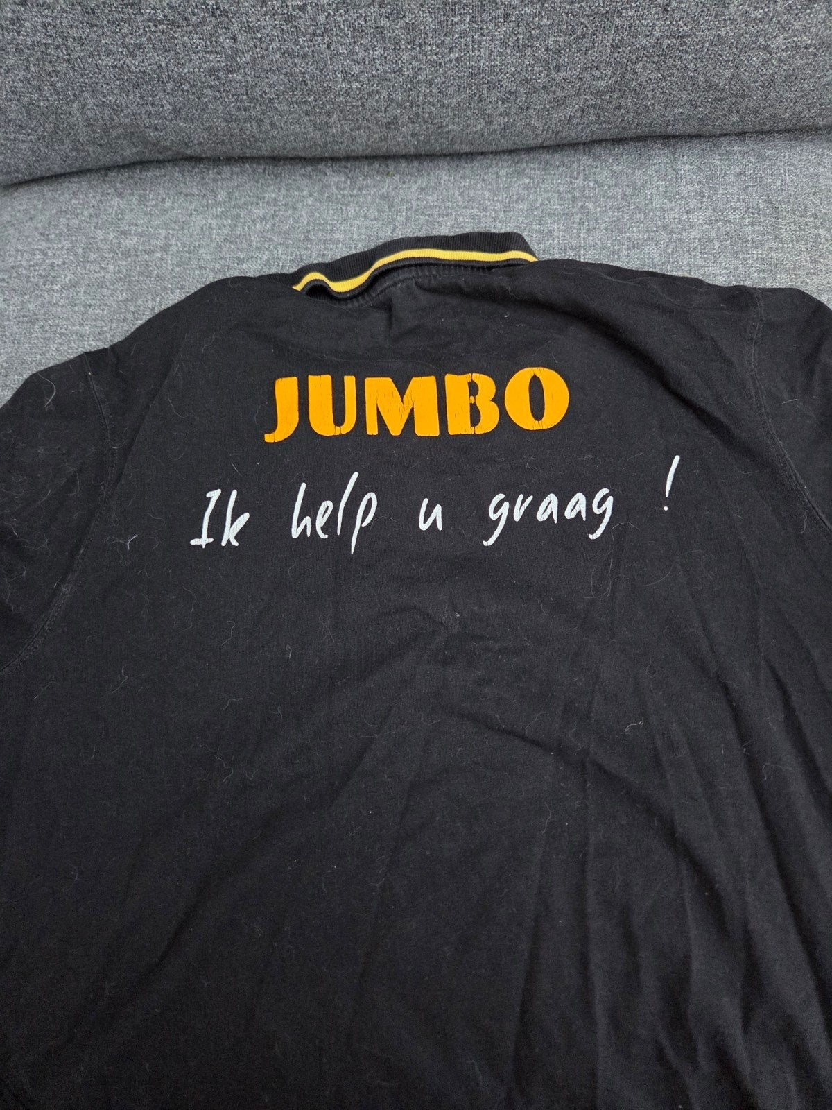 Jumbo Polo Shirt Zwart Maat S - Ik help u graag!, Jumbo, Zwart, Ophalen of Verzenden, Gedragen