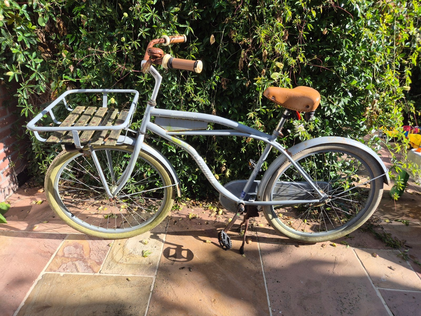 Hollandia Smooth Cruiser 26" met voordrager - Grijs, Fietsen en Brommers, Terugtraprem, Gebruikt, Minder dan 47 cm, Ophalen