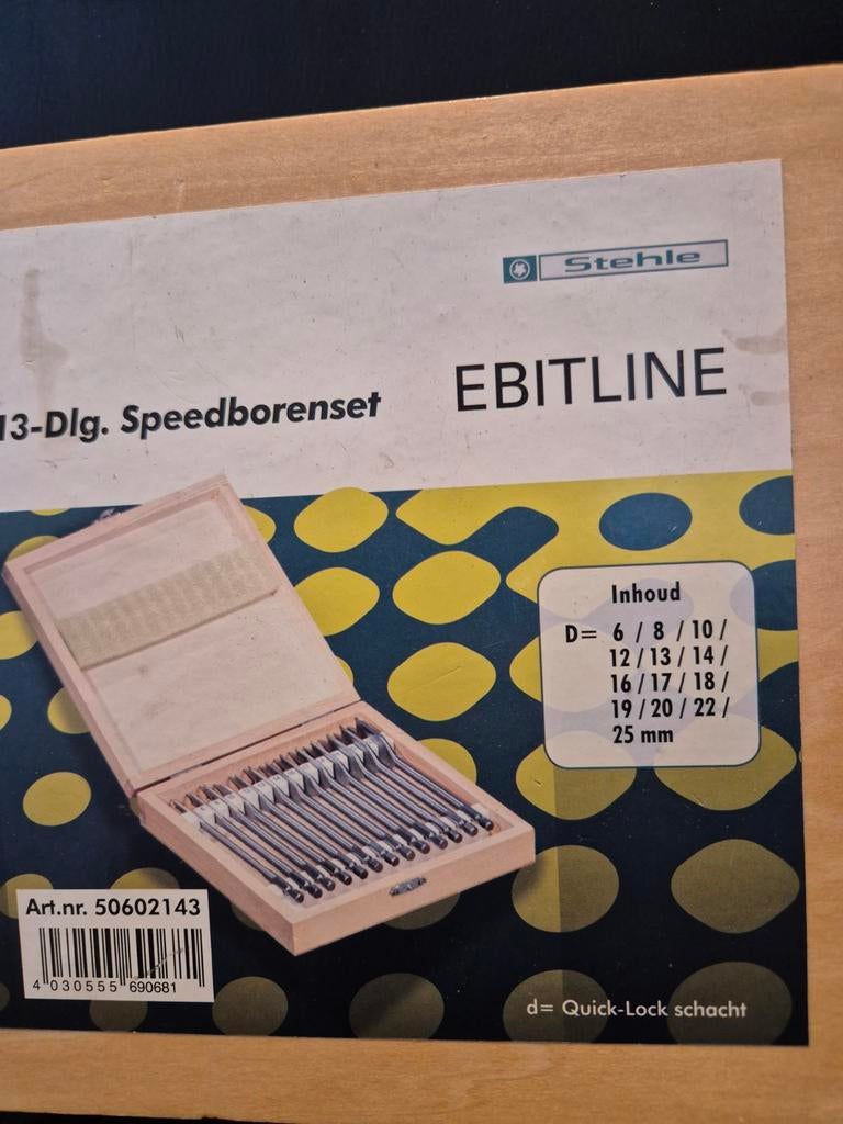 Stehle Ebitline 13-delige Speedboorset, Ophalen of Verzenden, Nieuw, Overige typen