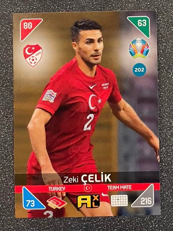 Panini ADRENALYN    EURO 2020    ZEKI ÇELIK    TÜRKIYE, Verzenden, Zo goed als nieuw, Plaatje