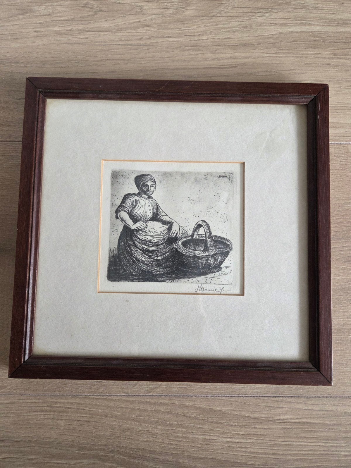 Jakob Smits - Boterboerin (Ets), Dagelijks leven, 1800 - 1899, Ets, Ingelijst