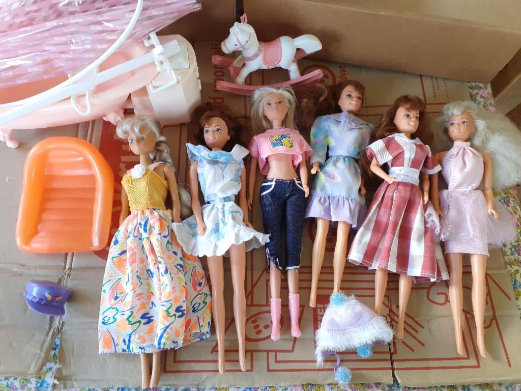 Vintage Barbies Steffi Lucky jaren 80 Barbiebad, Ophalen of Verzenden, Zo goed als nieuw, Barbie