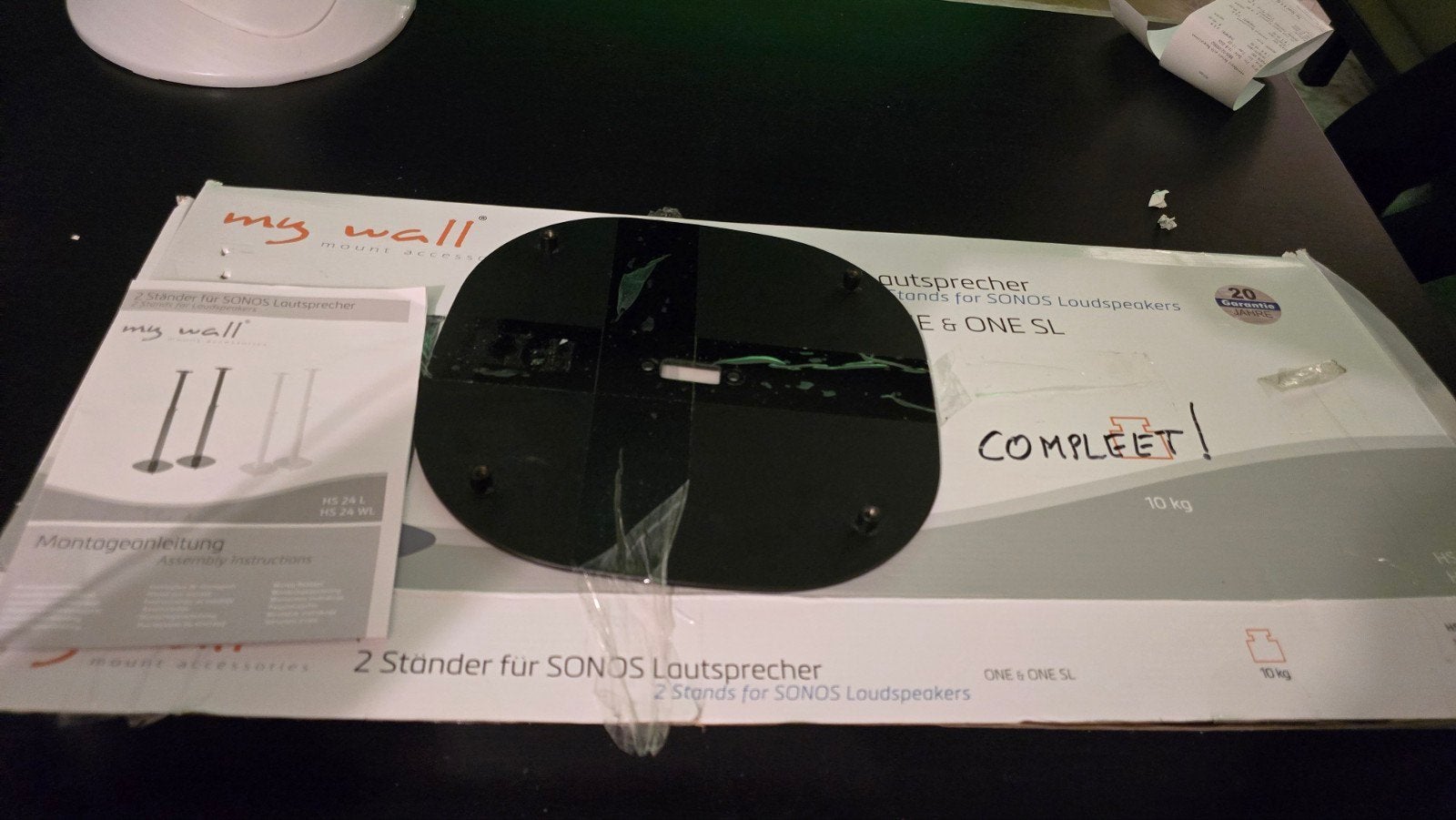 My Wall HS 24L / HS 24 WL speakerstandaards voor Sonos, Audio, Tv en Foto, Luidsprekers, Ophalen, Zo goed als nieuw, Minder dan 60 watt