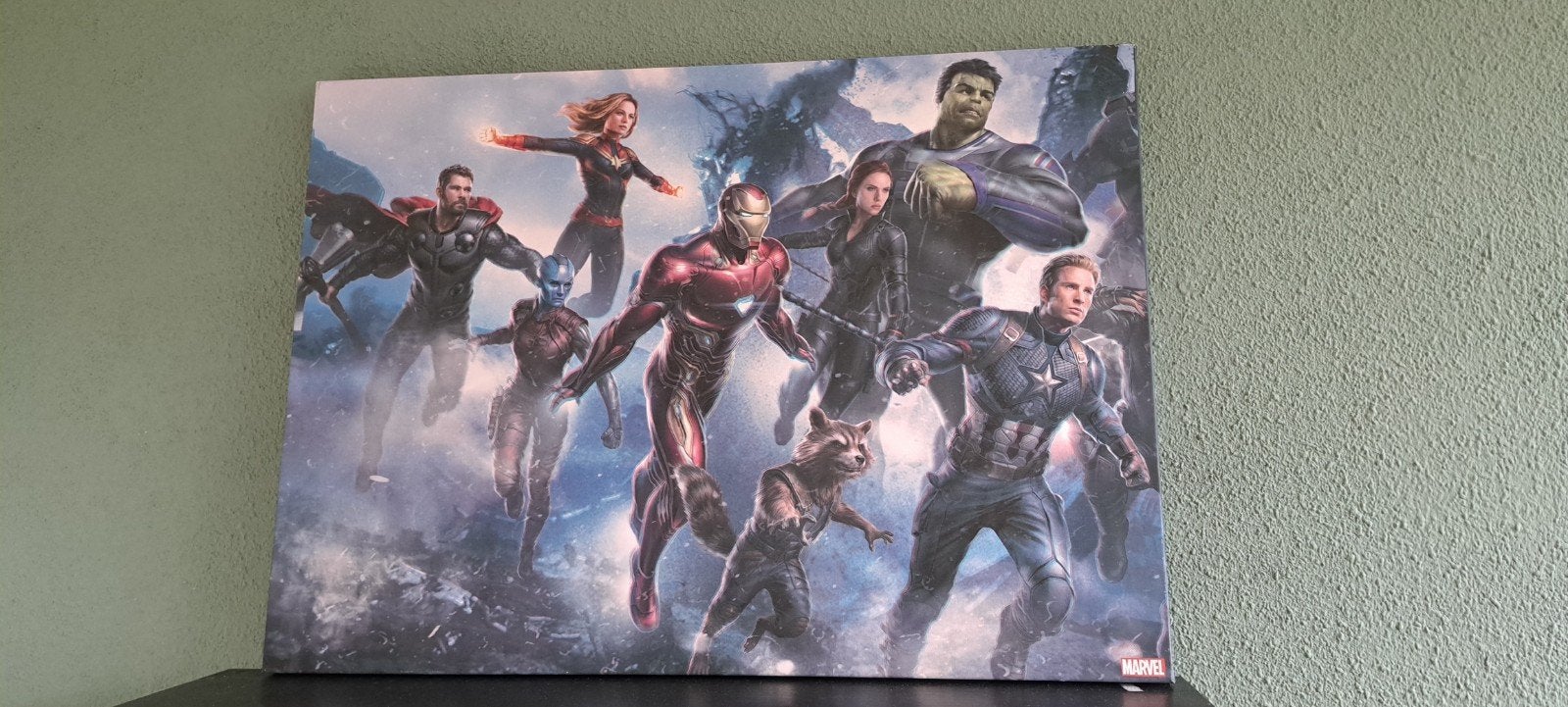 Avengers Endgame Canvas Schilderij - Marvel Superhelden, 50 – 75, Ophalen of Verzenden, Zo goed als nieuw, Schilderij