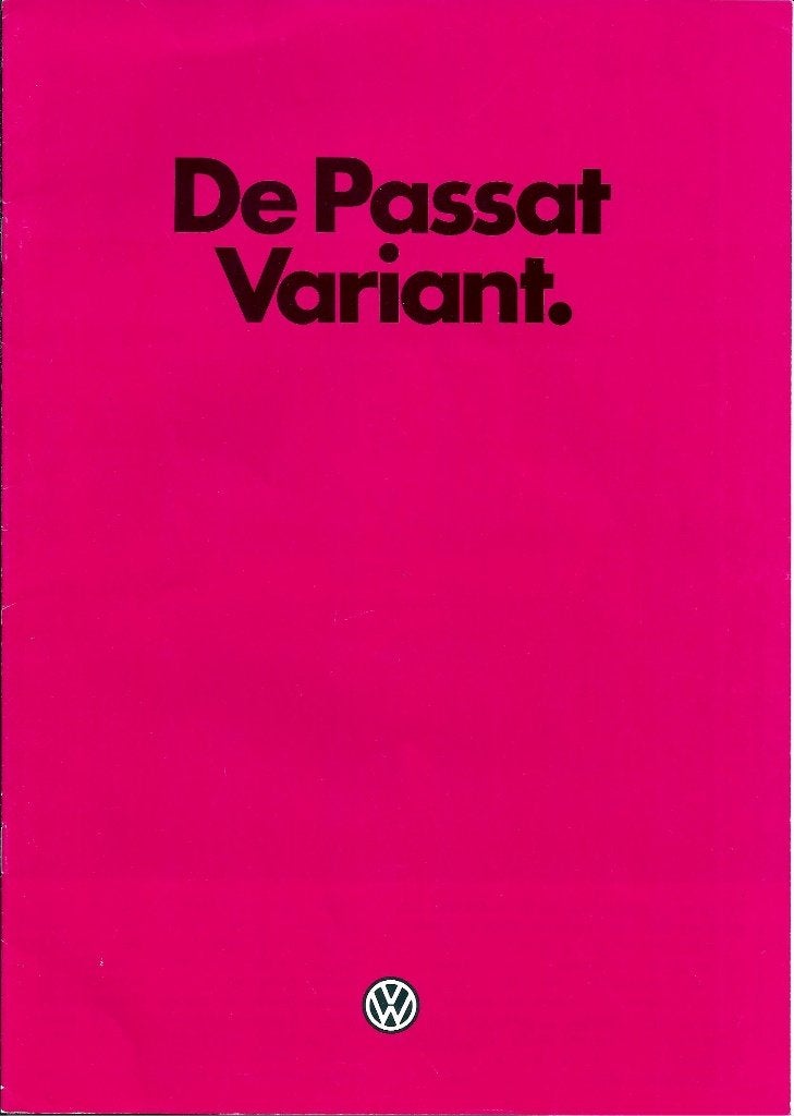 Folder VW Passat Variant December 1980, Ophalen of Verzenden, Gelezen, Volkswagen