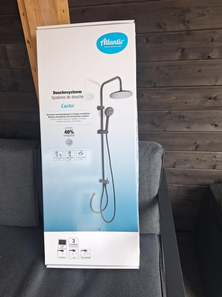 Douchesysteem zwart, Ophalen, Nieuw, Douche