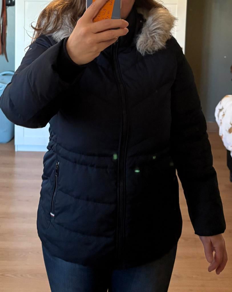 Tommy hilfiger jas navy Maat XL, Kleding | Dames, Jassen | Winter, Ophalen of Verzenden, Zo goed als nieuw, Maat 46/48 (XL) of groter