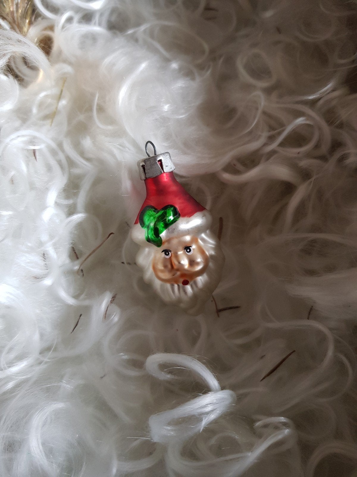 vintage kerstbal kerstman, Ophalen of Verzenden, Zo goed als nieuw