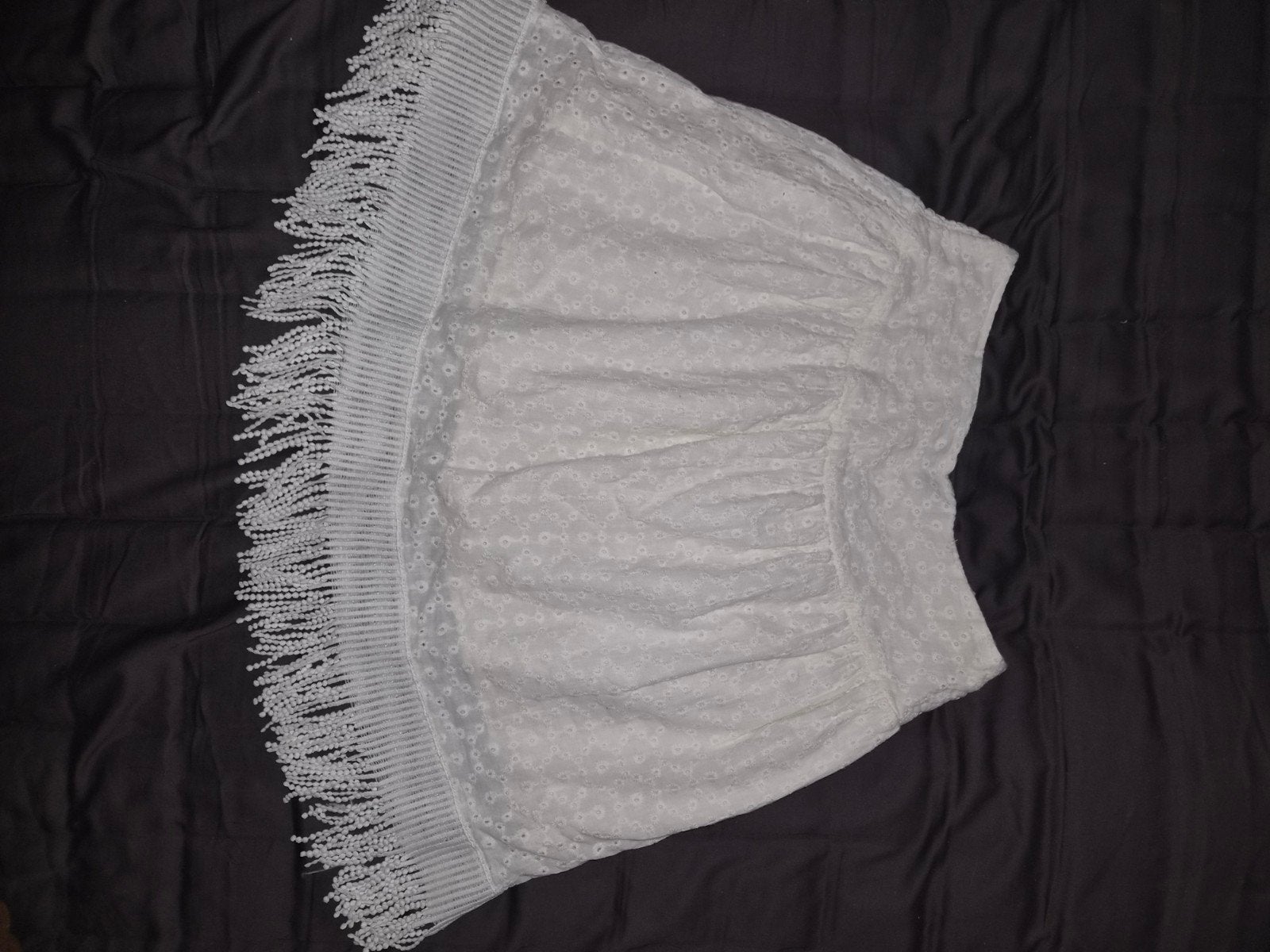 Witte rok met franjes - Maat S/M, Drôle de copine, Wit, Ophalen of Verzenden, Zo goed als nieuw