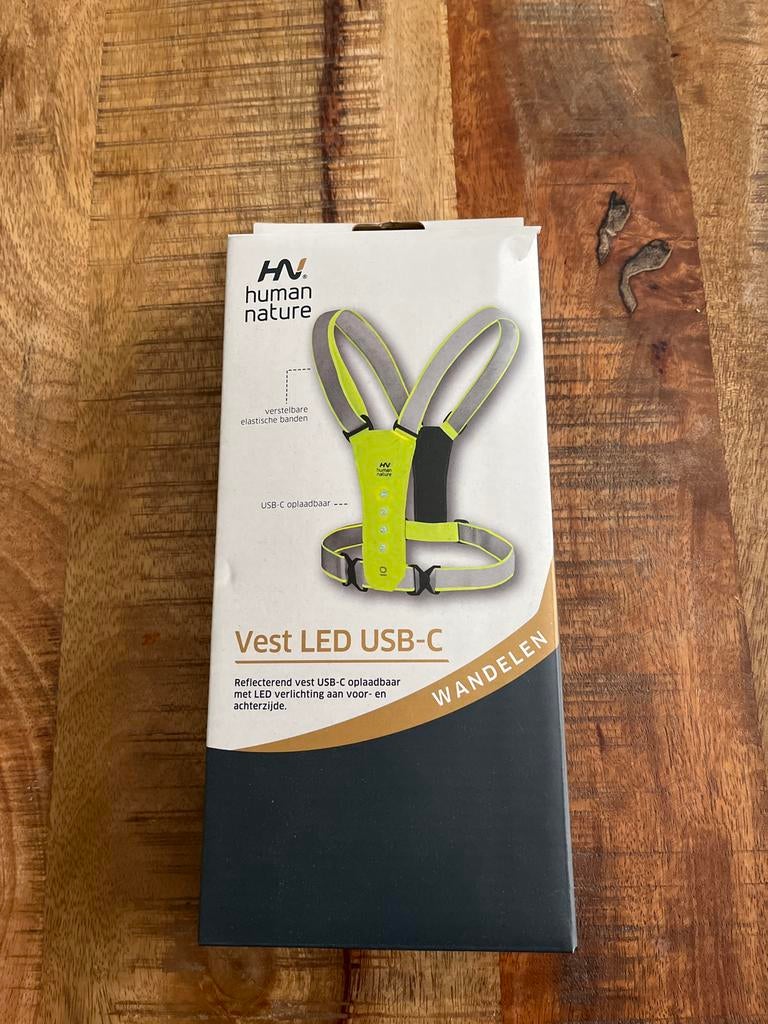 Human Nature LED USB-C Reflecterend Vest voor Wandelen, Ophalen of Verzenden, Zo goed als nieuw, Kleding, Overige merken