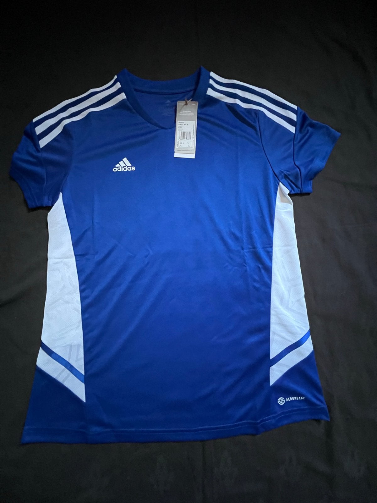Adidas CON22 JSY W voetbalshirt - Blauw/Wit - Maat S, Sport en Fitness, Ophalen of Verzenden, Nieuw, Overige typen