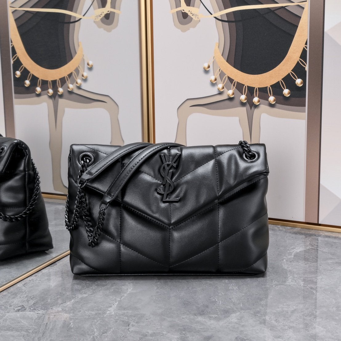 YSL bag tas handtas crossbody, Ophalen of Verzenden, Zo goed als nieuw, Zwart, Handtas