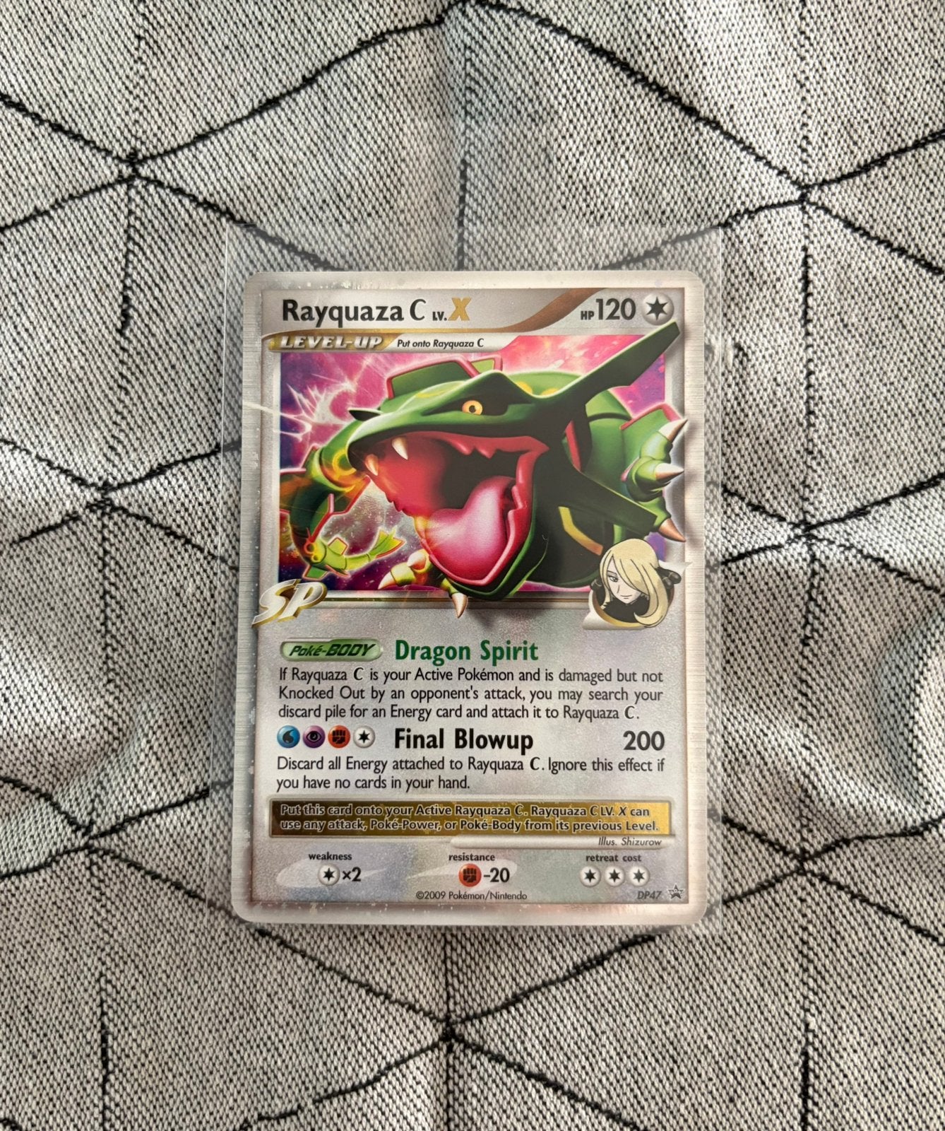 Rayquaza C Lv. X (DP47), Ophalen of Verzenden, Zo goed als nieuw, Losse kaart, Foil