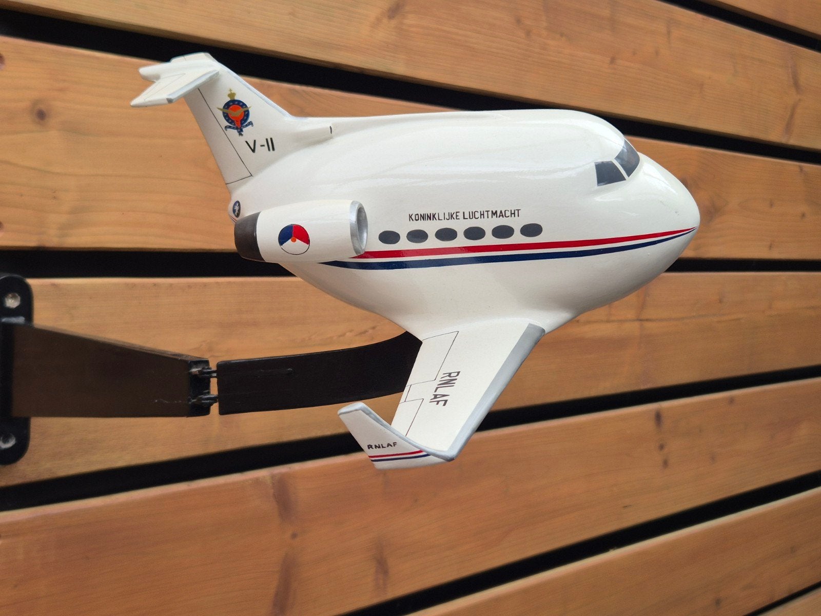 Houten schaalmodel Gulfstream V-II RNLAF "Chubby" uitvoering, Ophalen of Verzenden