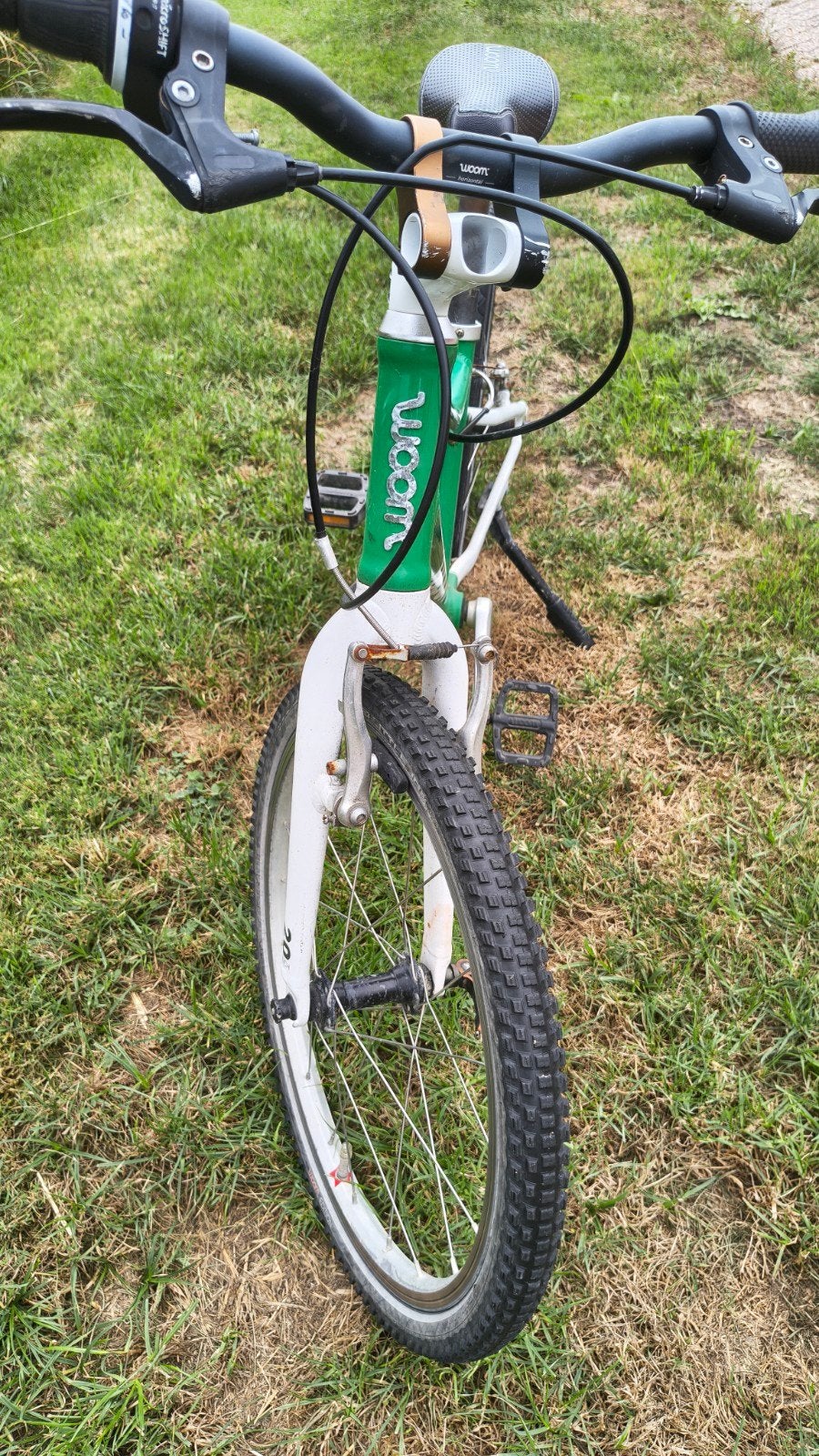 Woom 4 kinderfiets - Groen - 20 inch, Ophalen, 20 inch of meer, Gebruikt, Velgrem