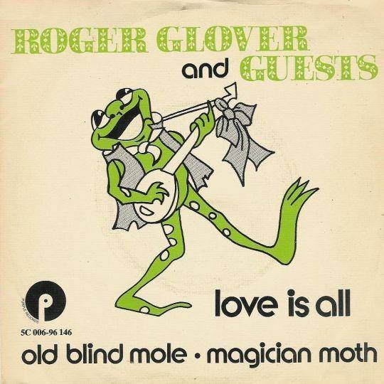 1974	Roger Glover & Guests          	Love Is All, Originele persing, 7 inch, Single, Ophalen of Verzenden
