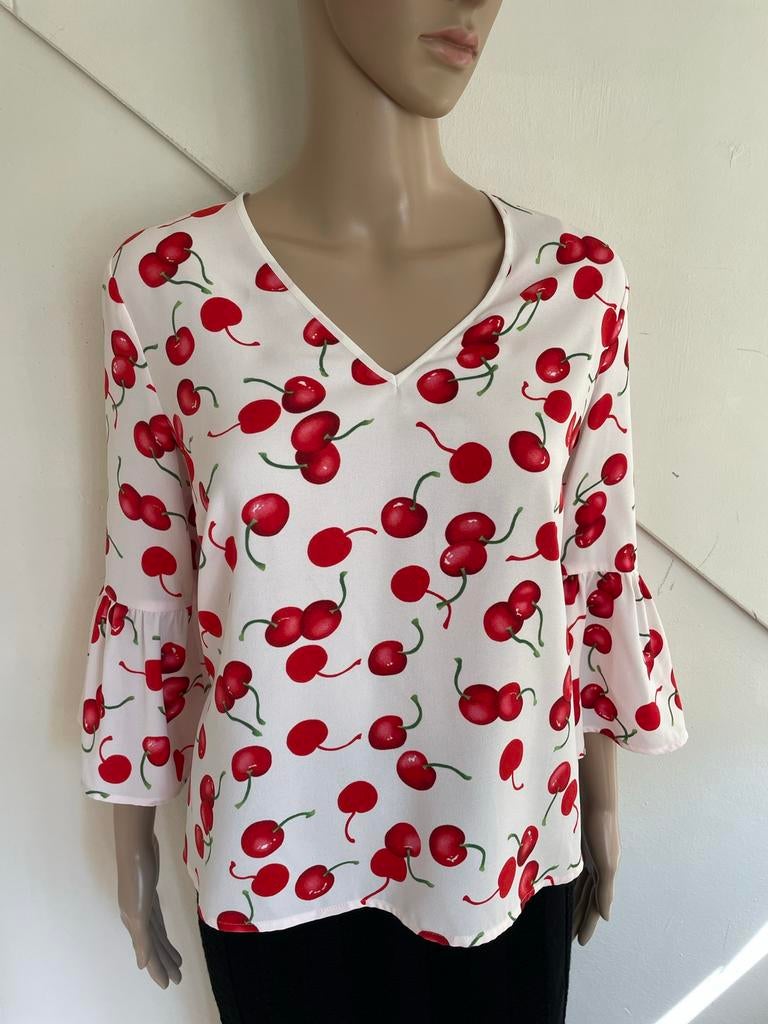 Essentiel Antwerp top blouse rozd kersen rood maat 34/36, Overige kleuren, Ophalen of Verzenden, Zo goed als nieuw, Lange mouw