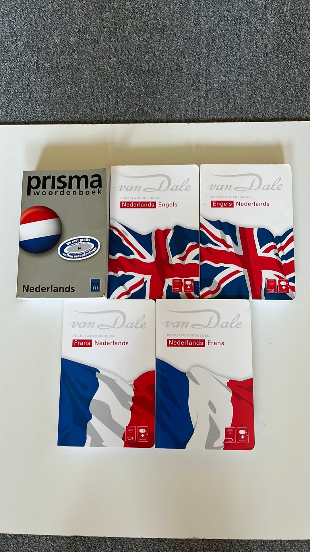 Te koop: enkele gebruikte woordenboeken, Ophalen, Gelezen, Prisma of Spectrum, Nederlands