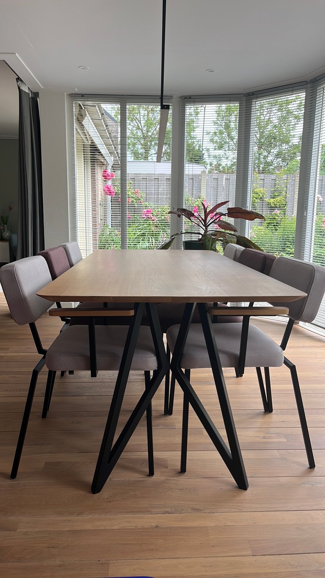 Studio henk eettafel butterfly, Huis en Inrichting, Tafels | Eettafels, 200 cm of meer, Zo goed als nieuw, Rechthoekig, 50 tot 100 cm