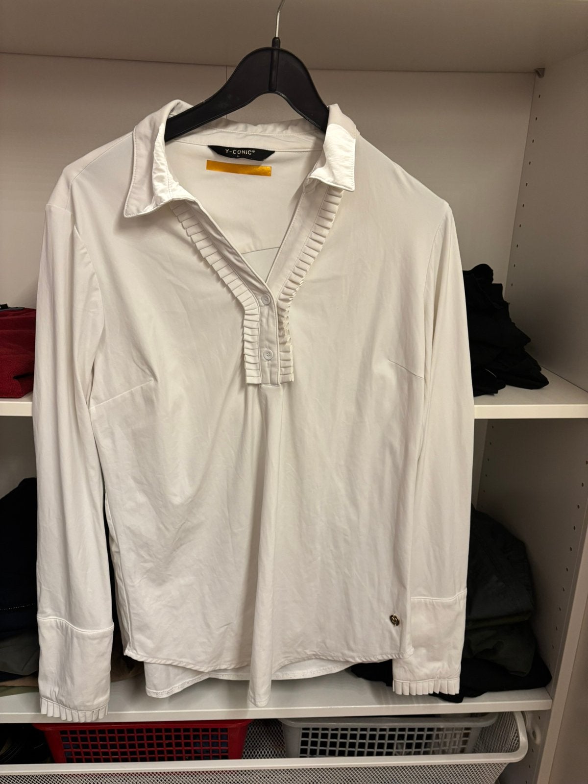 Travelstof YConic blouse maat L wit, Ophalen of Verzenden, Nieuw, Maat 38/40 (M), Wit