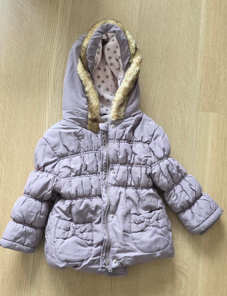 George winterjasje met capuchon en teddy voering, Kinderen en Baby's, Babykleding | Maat 86, Ophalen, Meisje, Zo goed als nieuw