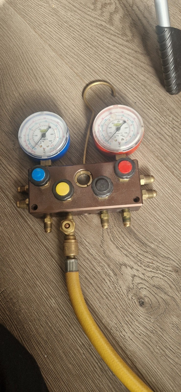 Manifold meter set voor airco systemen, Ophalen of Verzenden, Gebruikt