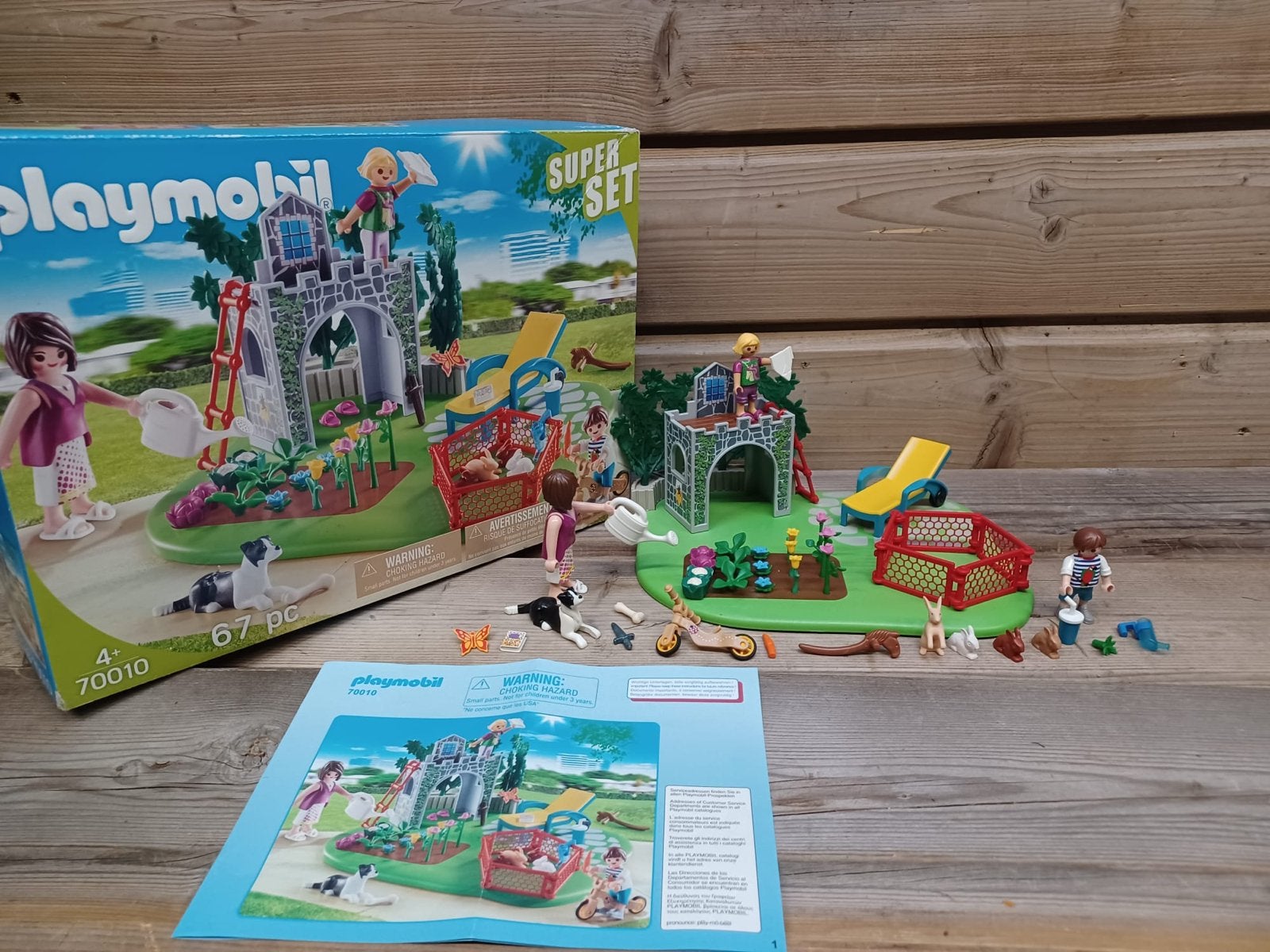 Playmobil Super Set Tuin met Konijnenhok 70010, Complete set, Overige typen, Ophalen of Verzenden, Zo goed als nieuw