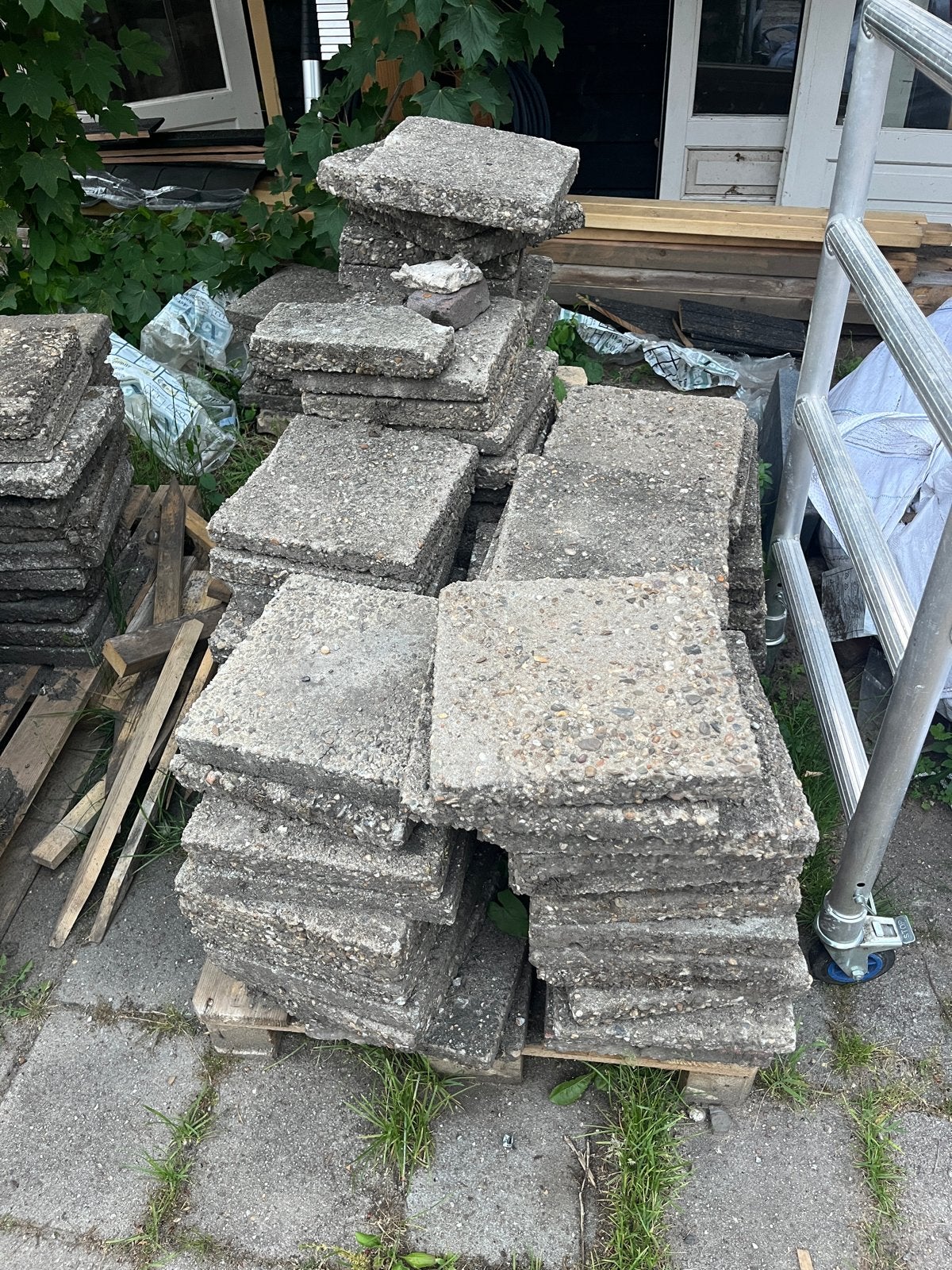 Gebruikte grindtegels, Ophalen, Gebruikt, 10 m² of meer, Beton