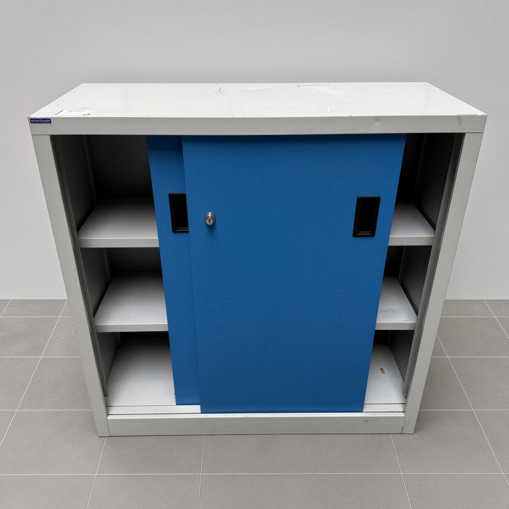 Overtoom werkplaatskast met schuifdeuren - 100x100x40 cm, Niet ingevuld, Gebruikt, Niet ingevuld, Niet ingevuld