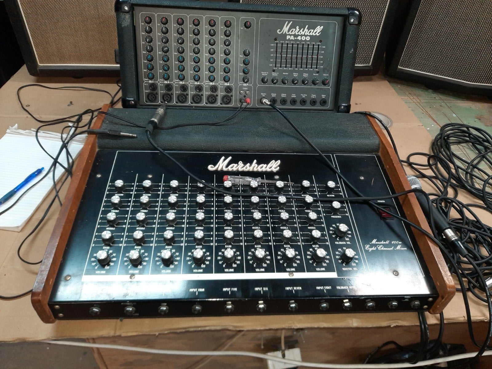 Marshall PA system, Muziek en Instrumenten, Versterkers | Keyboard, Monitor en PA, Ophalen, Gebruikt, Minder dan 500 watt, P.A.