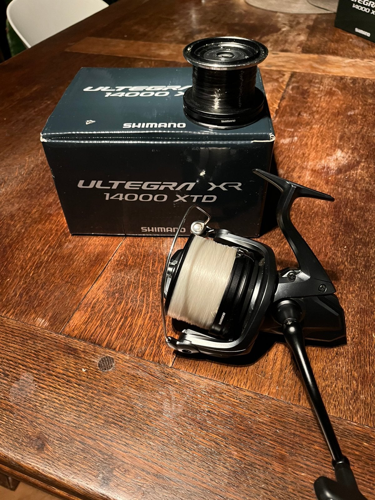 Shimano Ultegra XR 14000 XTD – Met doos en reservespoel, Ophalen of Verzenden, Zo goed als nieuw, Molen