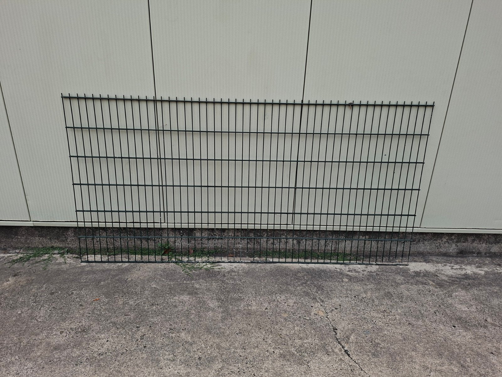 Dubbelstaafs hekwerk paneel - Groen, Ophalen of Verzenden, Gebruikt, IJzer, Dubbelstaafmat hekwerk
