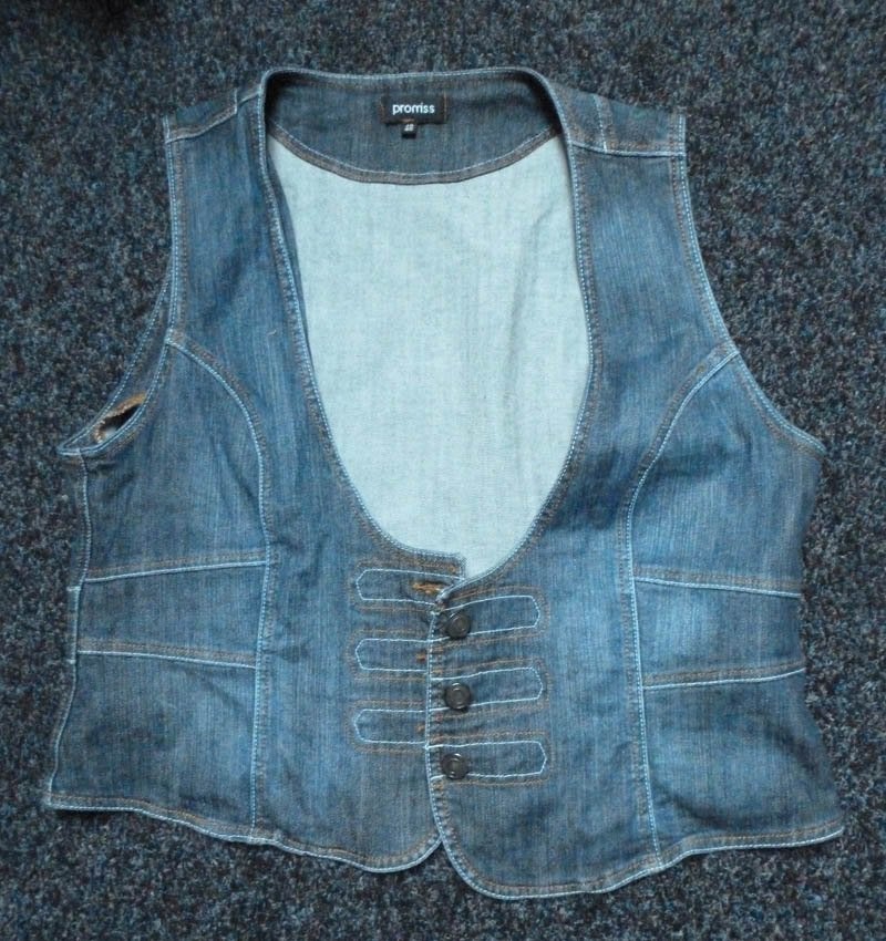 Trendy spijker hesje gilet maat 46, Ophalen of Verzenden, Gedragen