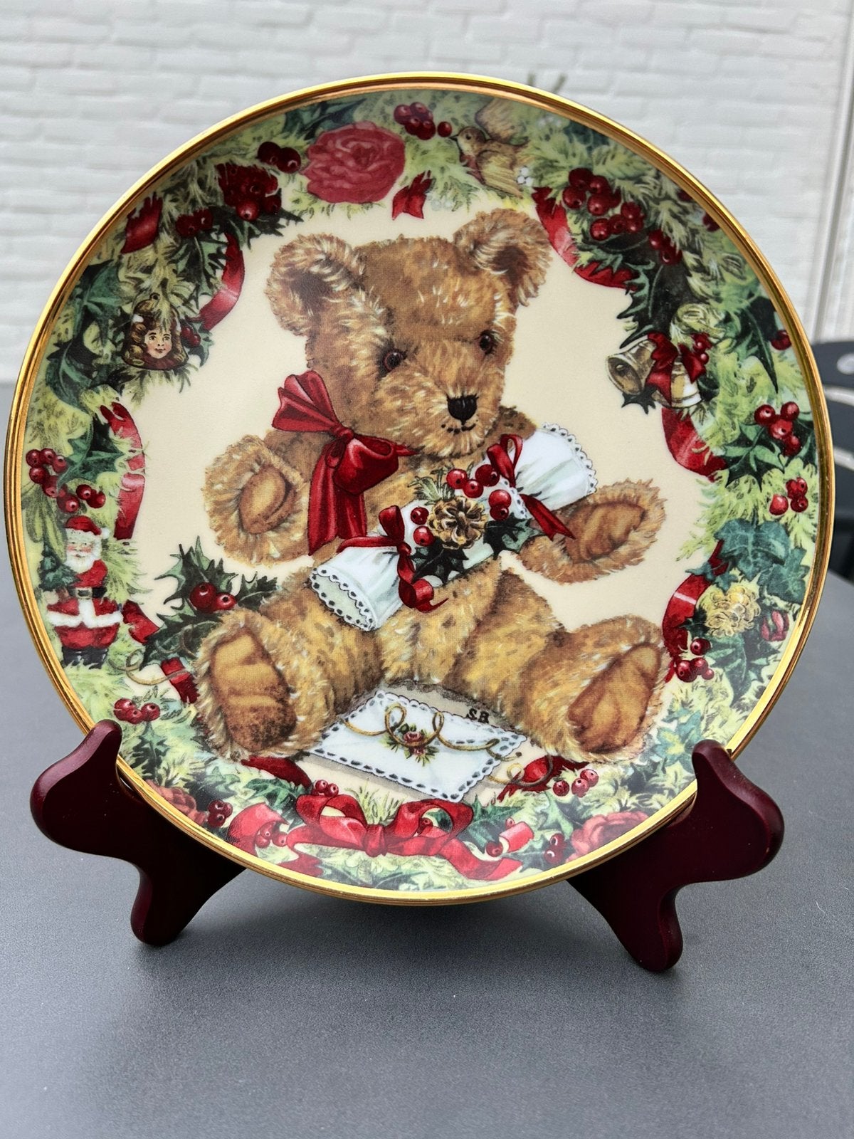 Teddy’s First Christmas - Wandbord - Franklin Mint., Diversen, Kerst, Ophalen of Verzenden, Zo goed als nieuw