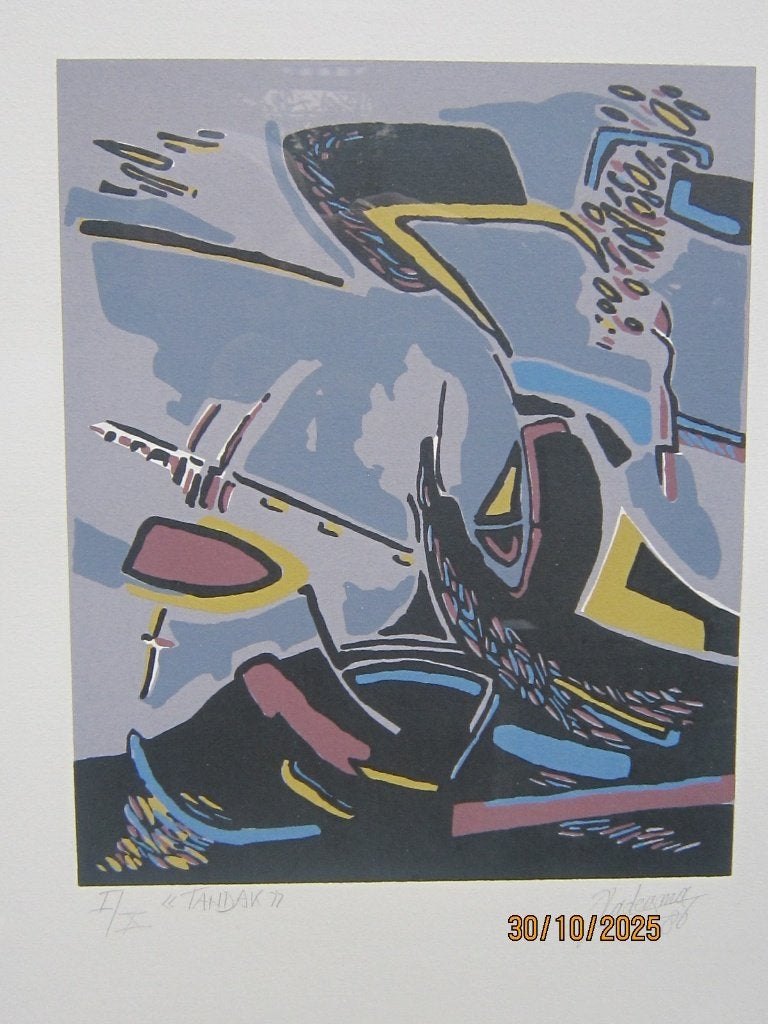 Jan Dirk RADERSMA, 1948, Mooie Gekl Zeefdruk Tandak II, Ophalen of Verzenden