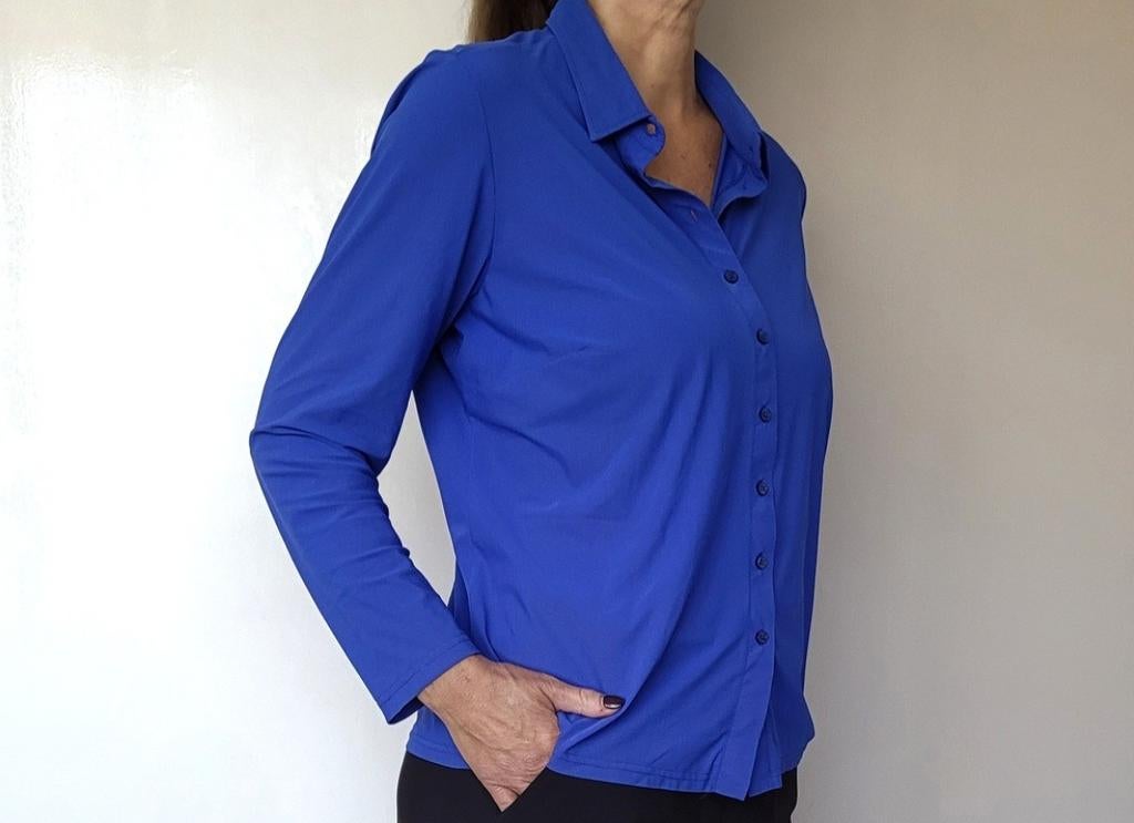 Studio Anneloes blouse XXL Kobaltblauw Travelstof, Kleding | Dames, Studio Anneloes, Blauw, Maat 46/48 (XL) of groter, Ophalen of Verzenden