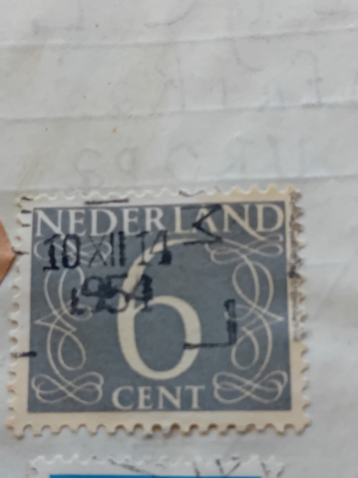Nederlandse postzegel 6 cent gestempeld 1954, Postzegels en Munten, Postzegels | Nederland, Ophalen of Verzenden