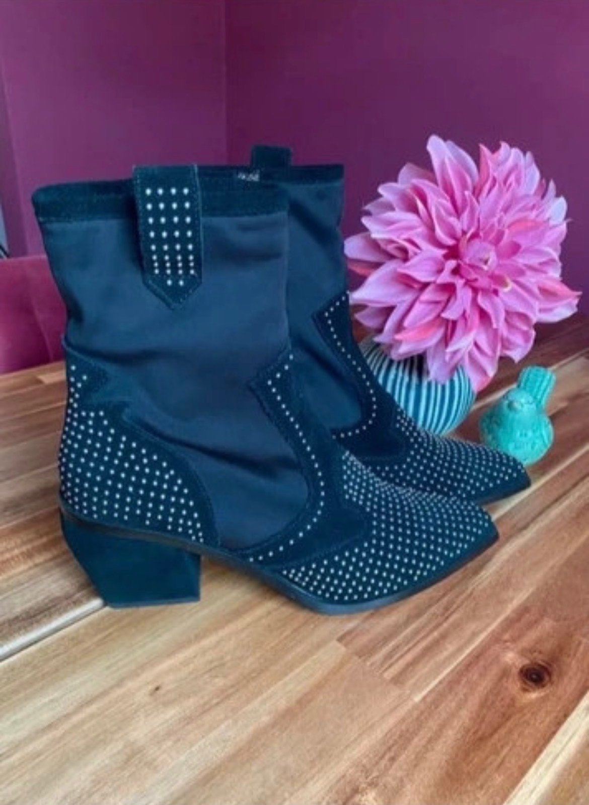 Zwarte enkellaarzen met studs - Maat 41, Zwart, Lage of Enkellaarzen, Nieuw, Ophalen of Verzenden