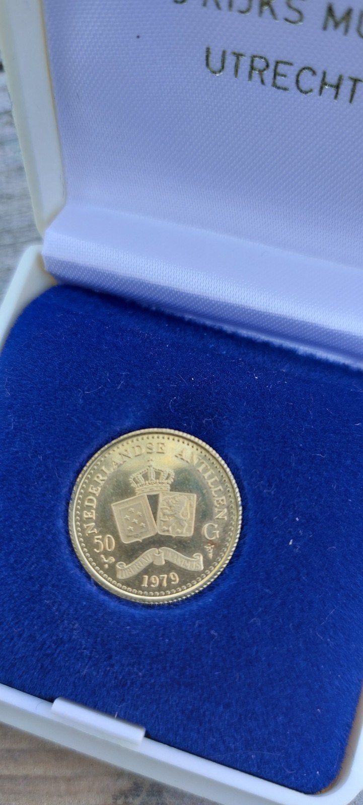 Gouden 50 Gulden Munt 1979 - Nederlandse Antillen, Ophalen of Verzenden