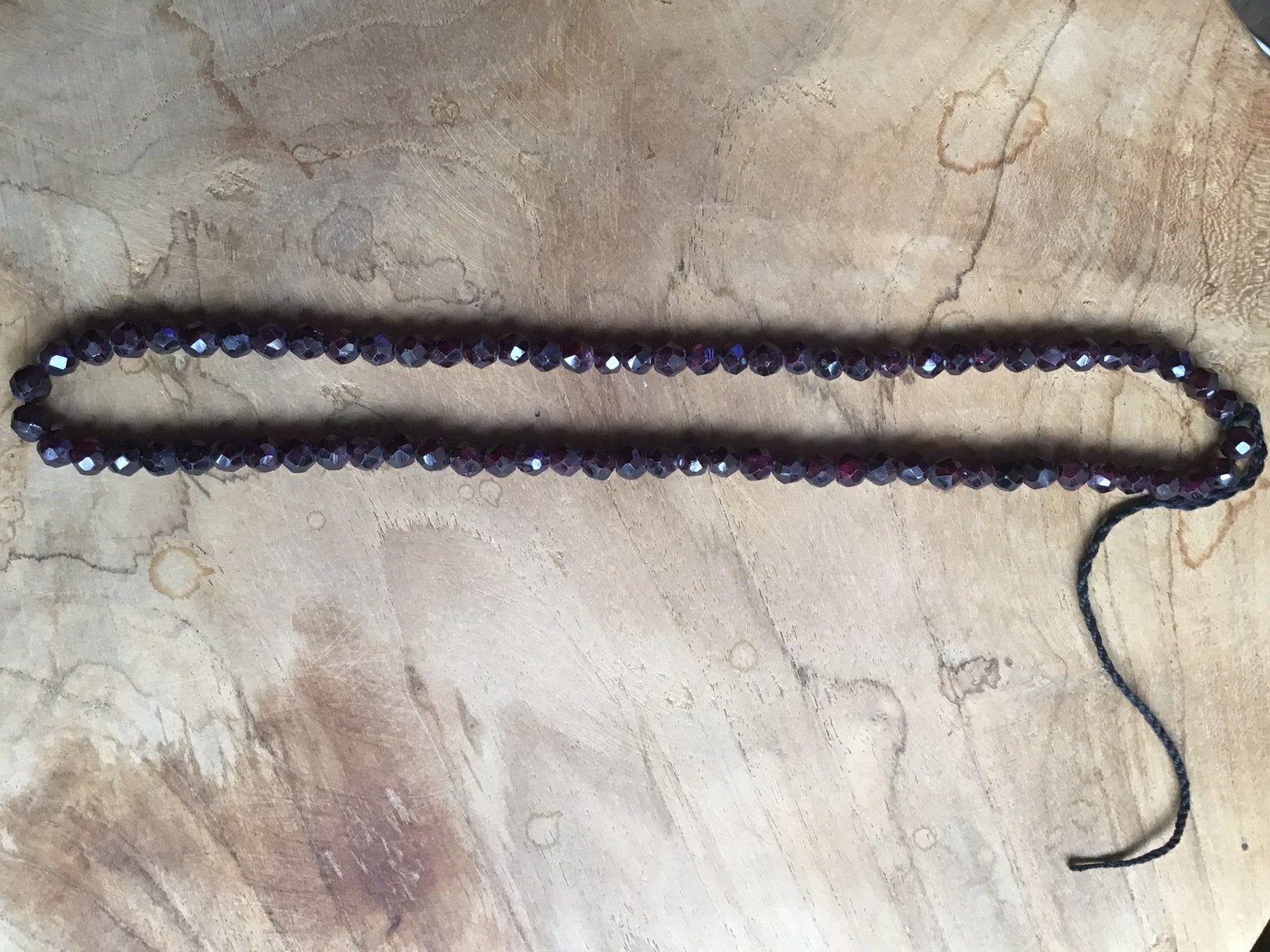 Granaat ketting,donker rode granaat ketting facet geslepen, Verzenden, Nieuw