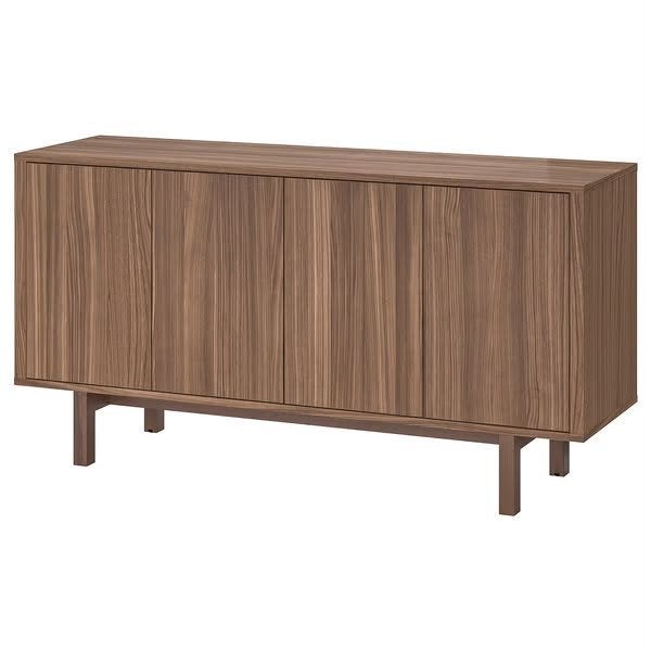 Dressoir - Ikea Stockholm Walnut Veneer 160x81cm, Ophalen, Gebruikt, 25 tot 50 cm, 150 tot 200 cm