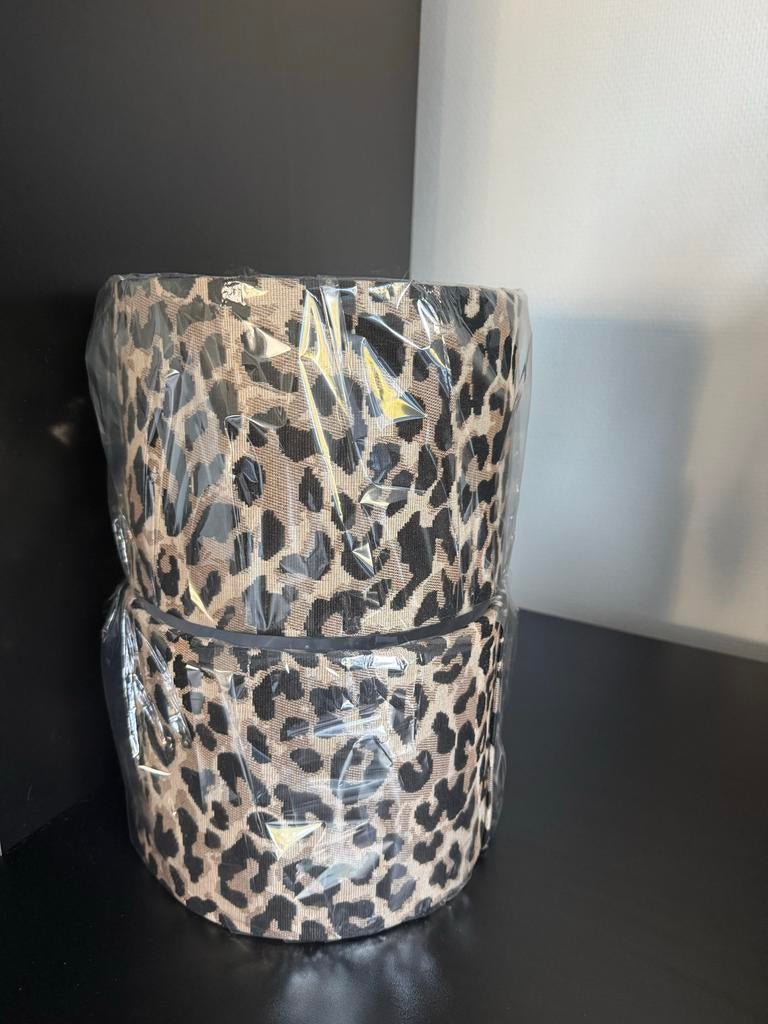 Panterprint Lampenkap - Nieuw, Huis en Inrichting, Lampen | Lampenkappen, Ophalen, Bruin, Rond, Nieuw