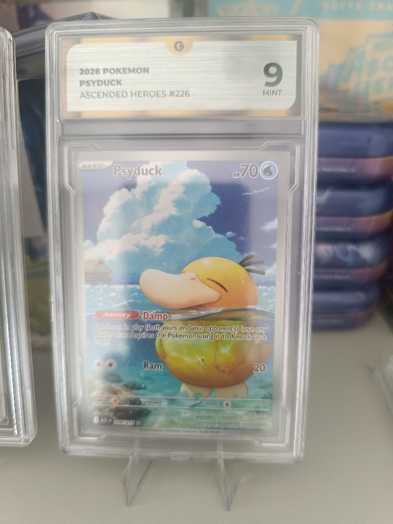 Psyduck ASC 226 graded 9, Ophalen of Verzenden, Nieuw, Losse kaart