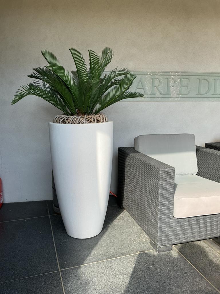 Elho hoge kunststof bloembak plantenbak h=90 TOPPER !!, Tuin en Terras, Bloembakken en Plantenbakken, Ophalen, Zo goed als nieuw