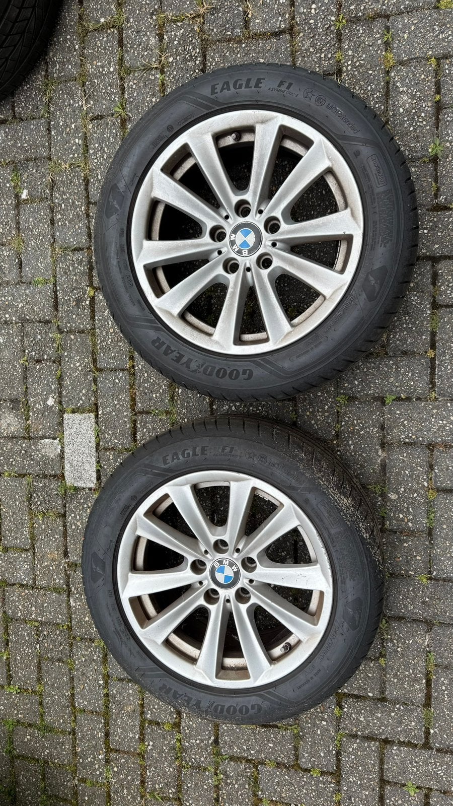 BMW Goodyear Eagle F1 Velgen met band 17 inch 225/55R17 ZGAN, Ophalen, Gebruikt, 17 inch, Band(en)