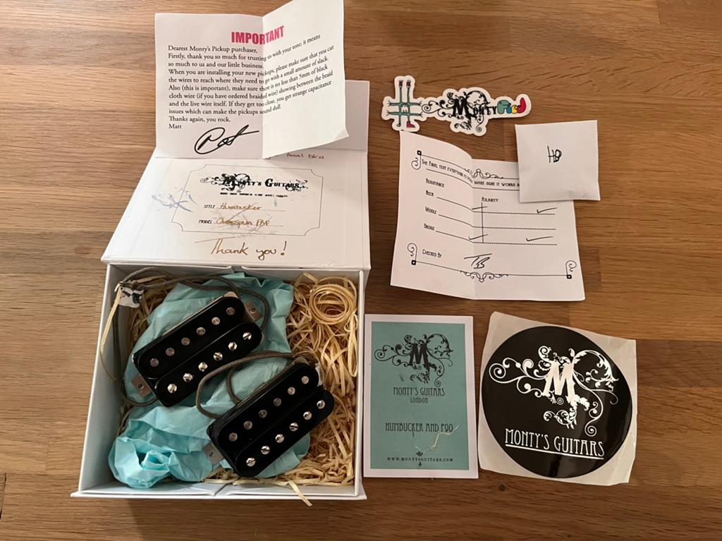 Monty’s Overspun PAF humbucker pickups Gibson, Ophalen of Verzenden, Zo goed als nieuw, Elektrische gitaar