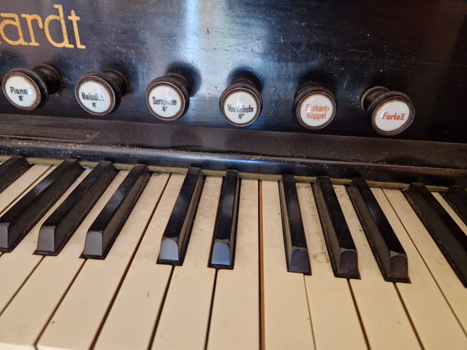 Antiek Leonhardt Harmonium - Klassiek Muziekinstrument, Muziek en Instrumenten, Ophalen, Gebruikt, 1 klavier, Harmonium